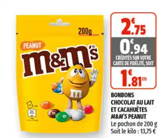 Coccimarket Bonbons chocolat au lait et cacahuètes offre