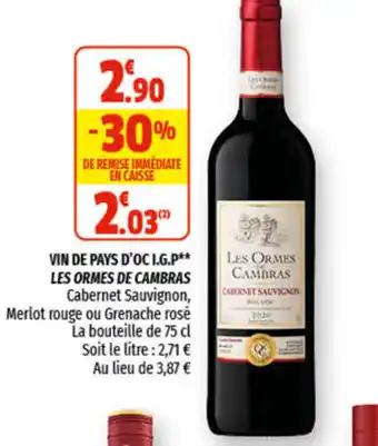Coccimarket Vin de pays d'oc I.G.P offre
