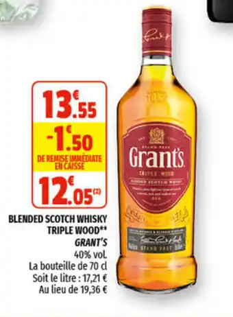 Coccimarket Blended scotch whisky triple wood offre