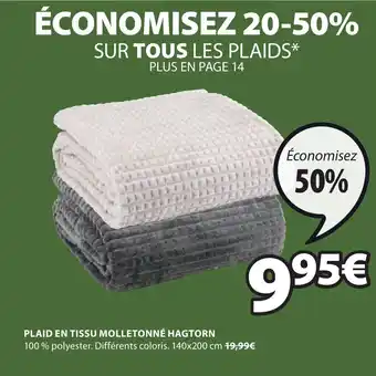 JYSK Plaid en tissu molletonné hagtorn offre