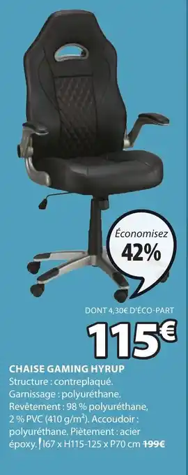 JYSK Chaise gaming hyrup offre