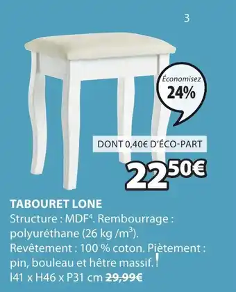 JYSK Tabouret lone offre