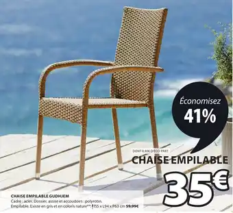 JYSK Chaise empilable gudhjem offre