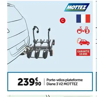 Roady Porte-vélos Plateforme Diane 3v2 Mottez offre
