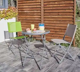 Leroy Merlin Chaise de jardin naterial denver en acier vert offre