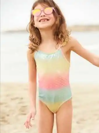 Vertbaudet Maillot de bain 1 pièce fille sirène - rose offre