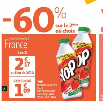 Auchan Supermarché Yop offre