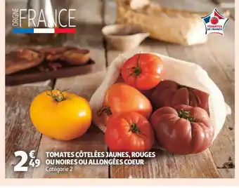Auchan Supermarché Tomates Côtelées Jaunes Rouges Ou Noires Ou Allongées Coeur offre