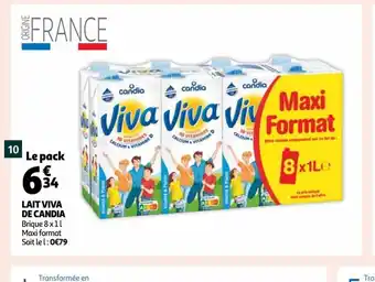 Auchan Supermarché Lait Viva de Candia offre