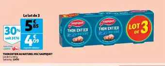 Auchan Supermarché Thon Entier Au Naturel MSC Saupiquet offre
