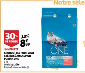 Auchan Supermarché Purina One Croquettes Pour Chat Stérilisé Au Saumon offre
