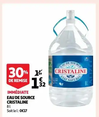 Auchan Supermarché Eau de Source Cristaline offre