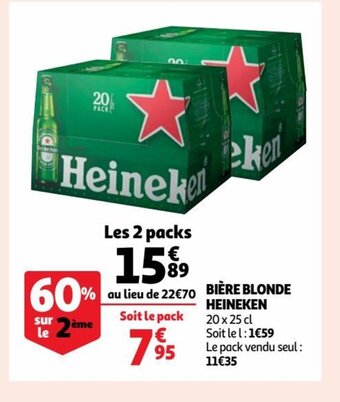 Auchan Supermarché Heineken Bière blonde offre