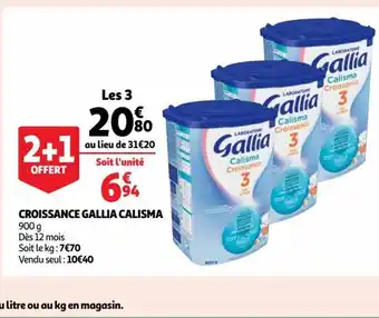 Auchan Supermarché Croissance Gallia Calisma offre