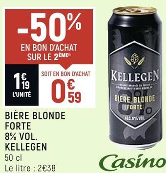 Petit Casino Kellegen bière blonde forte 8% vol. offre