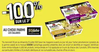 Spar Sodebo bon plan sur les salades de la marque sodebo offre