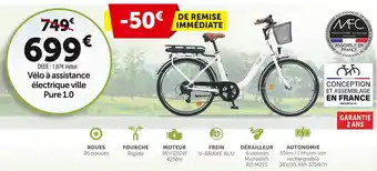 Roady Manufacture francaise du cycle vélo à assistance électrique ville pure 1.0 offre