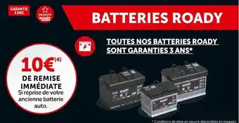 Roady Roady bon plan sur les batteries roady offre