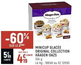 Spar Häagen-dazs minicup glacée original collection offre