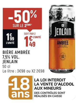 Spar Jenlain bière ambrée 7,5% vol. offre
