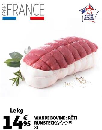 Auchan Viande bovine : rôti rumsteck offre
