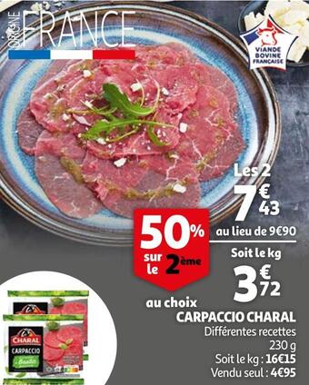 Auchan Charal carpaccio offre