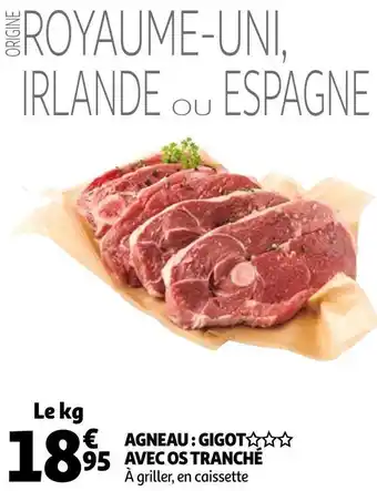 Auchan Agneau : gigot avec os tranché offre