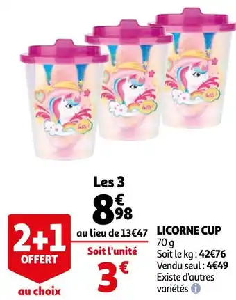 Auchan Licorne cup offre