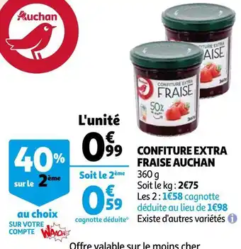Auchan Auchan confiture extra fraise offre