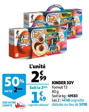 Auchan Kinder kinder joy offre