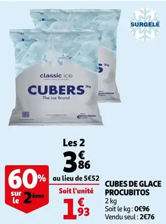 Auchan Cubes de glace procubitos offre