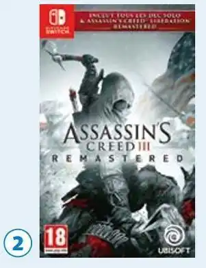 Auchan Nintendo le jeu switch assassin's creed 3 + assassin's creed liberation offre