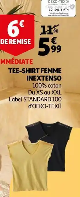Auchan In extenso tee-shirt femme offre