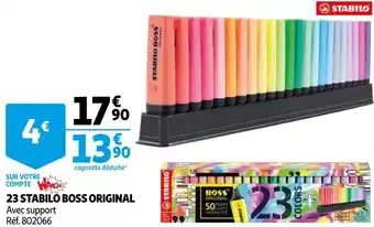 Auchan Stabilo 23 boss original offre