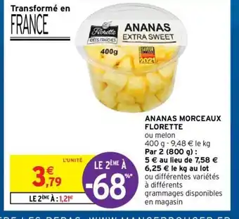 Intermarché Hyper Ananas Morceaux Florette offre