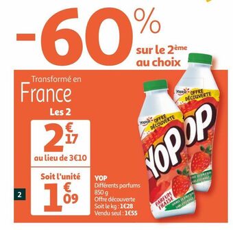 Auchan Supermarché Yop offre