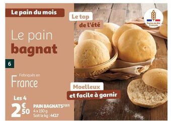 Auchan Supermarché Pain bagnats offre