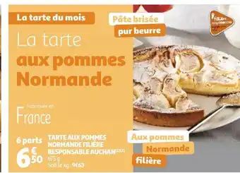 Auchan Supermarché Tarte aux pommes normande filiere responsbale auchan offre
