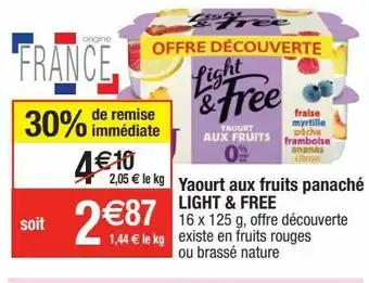Migros Yaourt aux fruits panaché light & free offre