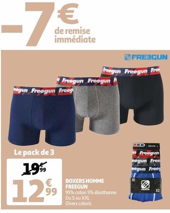 Auchan Boxers homme freegun offre