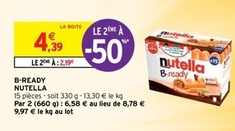 Intermarché Hyper Nutella B-Ready offre