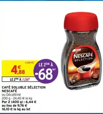 Intermarché Hyper Nescafé Café Souble Sélection offre