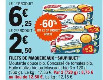 E.Leclerc Filets De Maquereaux offre