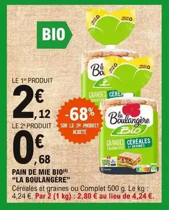 E.Leclerc Pain De Mie Bio offre