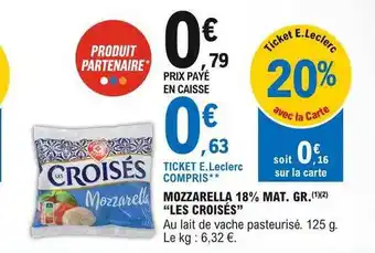 E.Leclerc Mozzarella 18% Mat.gr. offre
