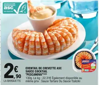 E.Leclerc éventail De Crevette Asc Sauce Cocktail offre