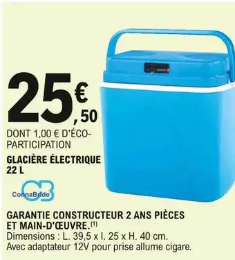 E.Leclerc Glacière électrique 22l offre