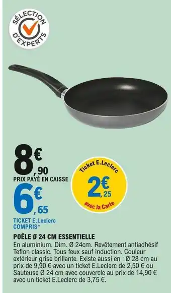 E.Leclerc Poêle ø 24 Cm Essentielle offre