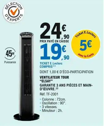 Ventilateur Tour