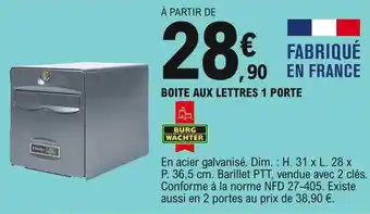 E.Leclerc Boîte Aux Lettres 1 Porte offre